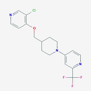 molecular formula C17H17ClF3N3O B6484179 4-(4-{[(3-chloropyridin-4-yl)oxy]methyl}piperidin-1-yl)-2-(trifluoromethyl)pyridine CAS No. 2640867-53-2