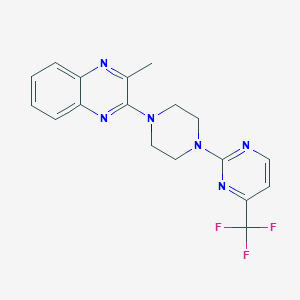 molecular formula C18H17F3N6 B6484199 2-methyl-3-{4-[4-(trifluoromethyl)pyrimidin-2-yl]piperazin-1-yl}quinoxaline CAS No. 2640822-23-5