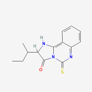 molecular formula C14H15N3OS B6484207 2-(butan-2-yl)-5-sulfanylidene-2H,3H,5H,6H-imidazo[1,2-c]quinazolin-3-one CAS No. 958562-21-5