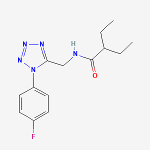 molecular formula C14H18FN5O B6484221 2-ethyl-N-{[1-(4-fluorophenyl)-1H-1,2,3,4-tetrazol-5-yl]methyl}butanamide CAS No. 897623-34-6