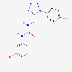 molecular formula C16H15FN6O2 B6484235 3-{[1-(4-fluorophenyl)-1H-1,2,3,4-tetrazol-5-yl]methyl}-1-(3-methoxyphenyl)urea CAS No. 897623-98-2