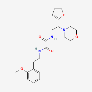 molecular formula C21H27N3O5 B6484323 N-[2-(furan-2-yl)-2-(morpholin-4-yl)ethyl]-N'-[2-(2-methoxyphenyl)ethyl]ethanediamide CAS No. 877630-95-0