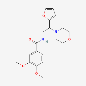 molecular formula C19H24N2O5 B6484337 N-[2-(furan-2-yl)-2-(morpholin-4-yl)ethyl]-3,4-dimethoxybenzamide CAS No. 877631-22-6