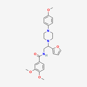 N-[2-(furan-2-yl)-2-[4-(4-methoxyphenyl)piperazin-1-yl]ethyl]-3,4-dimethoxybenzamide