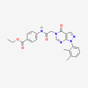 molecular formula C24H23N5O4 B6484363 ethyl 4-{2-[1-(2,3-dimethylphenyl)-4-oxo-1H,4H,5H-pyrazolo[3,4-d]pyrimidin-5-yl]acetamido}benzoate CAS No. 894992-58-6
