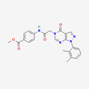 molecular formula C23H21N5O4 B6484368 methyl 4-{2-[1-(2,3-dimethylphenyl)-4-oxo-1H,4H,5H-pyrazolo[3,4-d]pyrimidin-5-yl]acetamido}benzoate CAS No. 894992-65-5