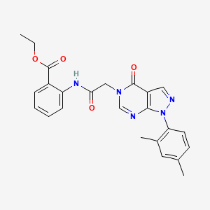 molecular formula C24H23N5O4 B6484369 ethyl 2-{2-[1-(2,4-dimethylphenyl)-4-oxo-1H,4H,5H-pyrazolo[3,4-d]pyrimidin-5-yl]acetamido}benzoate CAS No. 895000-81-4