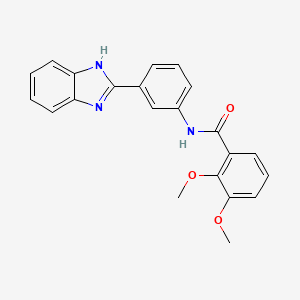 molecular formula C22H19N3O3 B6484384 N-[3-(1H-1,3-benzodiazol-2-yl)phenyl]-2,3-dimethoxybenzamide CAS No. 896011-58-8