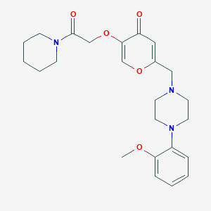 molecular formula C24H31N3O5 B6484467 2-{[4-(2-methoxyphenyl)piperazin-1-yl]methyl}-5-[2-oxo-2-(piperidin-1-yl)ethoxy]-4H-pyran-4-one CAS No. 898440-07-8
