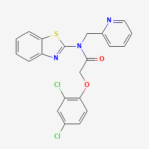 molecular formula C21H15Cl2N3O2S B6484512 N-(1,3-benzothiazol-2-yl)-2-(2,4-dichlorophenoxy)-N-[(pyridin-2-yl)methyl]acetamide CAS No. 886903-41-9
