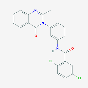 molecular formula C22H15Cl2N3O2 B6484553 2,5-dichloro-N-[3-(2-methyl-4-oxo-3,4-dihydroquinazolin-3-yl)phenyl]benzamide CAS No. 898455-46-4