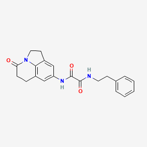 molecular formula C21H21N3O3 B6484618 N-{11-oxo-1-azatricyclo[6.3.1.0^{4,12}]dodeca-4(12),5,7-trien-6-yl}-N'-(2-phenylethyl)ethanediamide CAS No. 898435-65-9