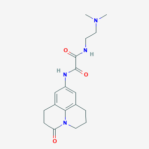 N-[2-(dimethylamino)ethyl]-N'-{2-oxo-1-azatricyclo[7.3.1.0^{5,13}]trideca-5,7,9(13)-trien-7-yl}ethanediamide