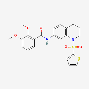 molecular formula C22H22N2O5S2 B6484644 2,3-dimethoxy-N-[1-(thiophene-2-sulfonyl)-1,2,3,4-tetrahydroquinolin-7-yl]benzamide CAS No. 898447-82-0