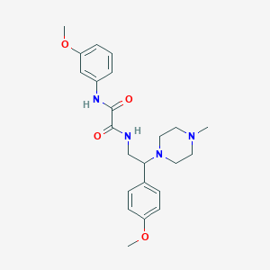 molecular formula C23H30N4O4 B6484665 N'-(3-methoxyphenyl)-N-[2-(4-methoxyphenyl)-2-(4-methylpiperazin-1-yl)ethyl]ethanediamide CAS No. 903305-10-2