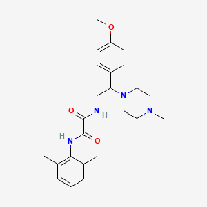 molecular formula C24H32N4O3 B6484671 N-(2,6-dimethylphenyl)-N'-[2-(4-methoxyphenyl)-2-(4-methylpiperazin-1-yl)ethyl]ethanediamide CAS No. 903305-17-9