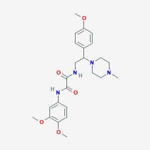 molecular formula C24H32N4O5 B6484677 N-(3,4-dimethoxyphenyl)-N'-[2-(4-methoxyphenyl)-2-(4-methylpiperazin-1-yl)ethyl]ethanediamide CAS No. 903305-46-4