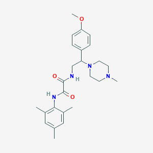 molecular formula C25H34N4O3 B6484678 N'-[2-(4-methoxyphenyl)-2-(4-methylpiperazin-1-yl)ethyl]-N-(2,4,6-trimethylphenyl)ethanediamide CAS No. 903305-52-2