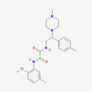 molecular formula C24H32N4O3 B6484682 N-(2-methoxy-5-methylphenyl)-N'-[2-(4-methylphenyl)-2-(4-methylpiperazin-1-yl)ethyl]ethanediamide CAS No. 898432-60-5