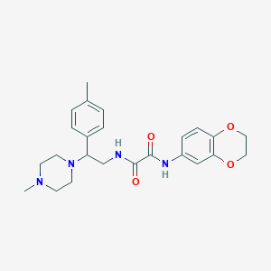 molecular formula C24H30N4O4 B6484683 N-(2,3-dihydro-1,4-benzodioxin-6-yl)-N'-[2-(4-methylphenyl)-2-(4-methylpiperazin-1-yl)ethyl]ethanediamide CAS No. 898452-17-0