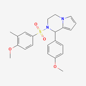 molecular formula C22H24N2O4S B6484694 2-(4-methoxy-3-methylbenzenesulfonyl)-1-(4-methoxyphenyl)-1H,2H,3H,4H-pyrrolo[1,2-a]pyrazine CAS No. 899739-57-2