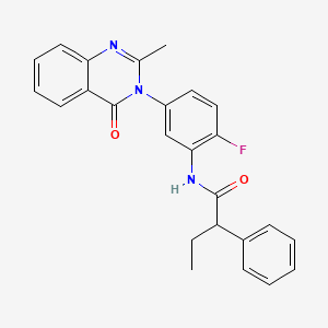 molecular formula C25H22FN3O2 B6484728 N-[2-fluoro-5-(2-methyl-4-oxo-3,4-dihydroquinazolin-3-yl)phenyl]-2-phenylbutanamide CAS No. 941983-10-4