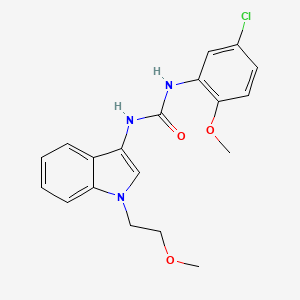 molecular formula C19H20ClN3O3 B6484792 1-(5-chloro-2-methoxyphenyl)-3-[1-(2-methoxyethyl)-1H-indol-3-yl]urea CAS No. 922896-92-2