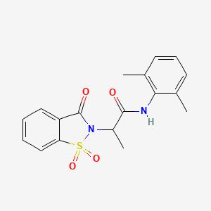 molecular formula C18H18N2O4S B6484835 N-(2,6-dimethylphenyl)-2-(1,1,3-trioxo-2,3-dihydro-1lambda6,2-benzothiazol-2-yl)propanamide CAS No. 899758-14-6