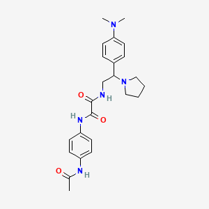 molecular formula C24H31N5O3 B6484874 N-{2-[4-(dimethylamino)phenyl]-2-(pyrrolidin-1-yl)ethyl}-N'-(4-acetamidophenyl)ethanediamide CAS No. 899956-97-9