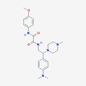 molecular formula C24H33N5O3 B6484889 N-{2-[4-(dimethylamino)phenyl]-2-(4-methylpiperazin-1-yl)ethyl}-N'-(4-methoxyphenyl)ethanediamide CAS No. 941914-13-2