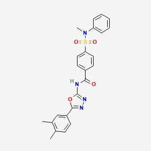 molecular formula C24H22N4O4S B6484901 N-[5-(3,4-dimethylphenyl)-1,3,4-oxadiazol-2-yl]-4-[methyl(phenyl)sulfamoyl]benzamide CAS No. 941996-15-2