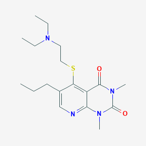 molecular formula C18H28N4O2S B6484928 5-{[2-(diethylamino)ethyl]sulfanyl}-1,3-dimethyl-6-propyl-1H,2H,3H,4H-pyrido[2,3-d]pyrimidine-2,4-dione CAS No. 900004-79-7