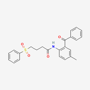molecular formula C24H23NO4S B6484948 N-(2-benzoyl-4-methylphenyl)-4-(benzenesulfonyl)butanamide CAS No. 941925-26-4