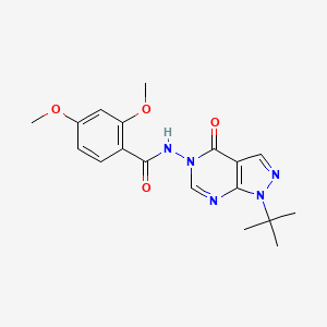 N-{1-tert-butyl-4-oxo-1H,4H,5H-pyrazolo[3,4-d]pyrimidin-5-yl}-2,4-dimethoxybenzamide