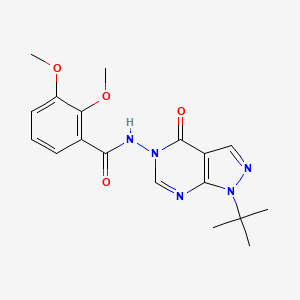 molecular formula C18H21N5O4 B6484956 N-{1-tert-butyl-4-oxo-1H,4H,5H-pyrazolo[3,4-d]pyrimidin-5-yl}-2,3-dimethoxybenzamide CAS No. 899751-53-2