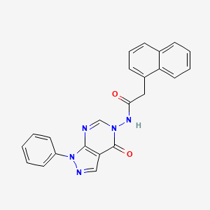 molecular formula C23H17N5O2 B6484997 2-(naphthalen-1-yl)-N-{4-oxo-1-phenyl-1H,4H,5H-pyrazolo[3,4-d]pyrimidin-5-yl}acetamide CAS No. 899752-83-1