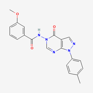 molecular formula C20H17N5O3 B6485012 3-methoxy-N-[1-(4-methylphenyl)-4-oxo-1H,4H,5H-pyrazolo[3,4-d]pyrimidin-5-yl]benzamide CAS No. 899737-09-8