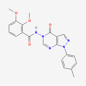 molecular formula C21H19N5O4 B6485020 2,3-dimethoxy-N-[1-(4-methylphenyl)-4-oxo-1H,4H,5H-pyrazolo[3,4-d]pyrimidin-5-yl]benzamide CAS No. 899966-60-0