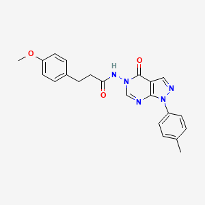 molecular formula C22H21N5O3 B6485042 3-(4-methoxyphenyl)-N-[1-(4-methylphenyl)-4-oxo-1H,4H,5H-pyrazolo[3,4-d]pyrimidin-5-yl]propanamide CAS No. 900008-31-3
