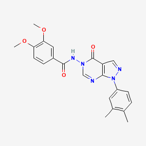 molecular formula C22H21N5O4 B6485058 N-[1-(3,4-dimethylphenyl)-4-oxo-1H,4H,5H-pyrazolo[3,4-d]pyrimidin-5-yl]-3,4-dimethoxybenzamide CAS No. 900008-81-3