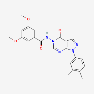 molecular formula C22H21N5O4 B6485061 N-[1-(3,4-dimethylphenyl)-4-oxo-1H,4H,5H-pyrazolo[3,4-d]pyrimidin-5-yl]-3,5-dimethoxybenzamide CAS No. 899967-24-9