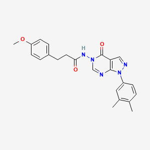 molecular formula C23H23N5O3 B6485075 N-[1-(3,4-dimethylphenyl)-4-oxo-1H,4H,5H-pyrazolo[3,4-d]pyrimidin-5-yl]-3-(4-methoxyphenyl)propanamide CAS No. 899967-66-9