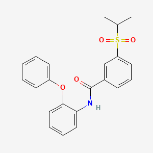 molecular formula C22H21NO4S B6485085 N-(2-phenoxyphenyl)-3-(propane-2-sulfonyl)benzamide CAS No. 941932-37-2