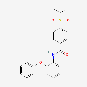 molecular formula C22H21NO4S B6485090 N-(2-phenoxyphenyl)-4-(propane-2-sulfonyl)benzamide CAS No. 941993-30-2