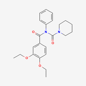 molecular formula C23H28N2O4 B6485114 3,4-diethoxy-N-phenyl-N-(piperidine-1-carbonyl)benzamide CAS No. 923683-43-6