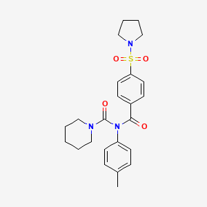 N-(4-methylphenyl)-N-[4-(pyrrolidine-1-sulfonyl)benzoyl]piperidine-1-carboxamide