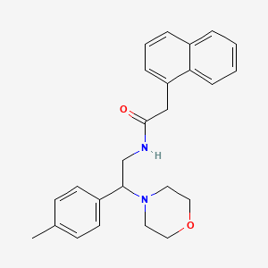 molecular formula C25H28N2O2 B6485156 N-[2-(4-methylphenyl)-2-(morpholin-4-yl)ethyl]-2-(naphthalen-1-yl)acetamide CAS No. 941896-19-1