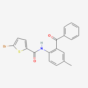 molecular formula C19H14BrNO2S B6485164 N-(2-benzoyl-4-methylphenyl)-5-bromothiophene-2-carboxamide CAS No. 6177-41-9