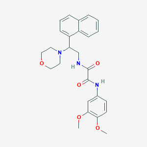 molecular formula C26H29N3O5 B6485183 N'-(3,4-dimethoxyphenyl)-N-[2-(morpholin-4-yl)-2-(naphthalen-1-yl)ethyl]ethanediamide CAS No. 941977-49-7