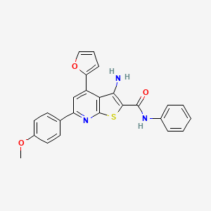 molecular formula C25H19N3O3S B6485252 3-amino-4-(furan-2-yl)-6-(4-methoxyphenyl)-N-phenylthieno[2,3-b]pyridine-2-carboxamide CAS No. 897832-12-1